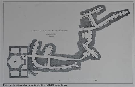 Mappa storica di Rignano Flaminio o illustrazione delle Catacombe dei SS. Martiri