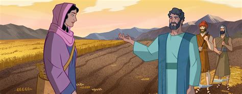 illustrazione di Rut e Booz nel campo
