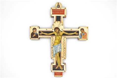 Icona del Cristo crocifisso, con un'enfasi sulle braccia aperte