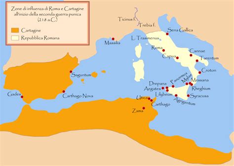 Mappa dell'Africa del Nord nel V-VI secolo con evidenziate Thelepte, Cartagine e Ruspe