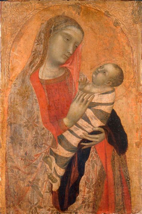 Madonna di Rapolano di Ambrogio Lorenzetti con Bambino e cardellino