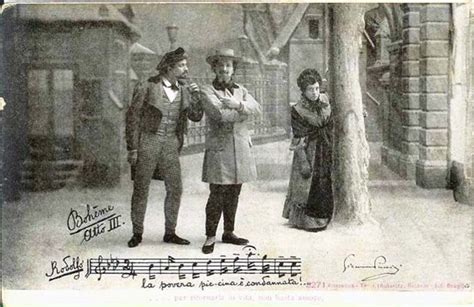 Fotografia storica o ritratto del tenore Evangelista Gennaro Gorga nel suo ruolo di Rodolfo nella Bohème.