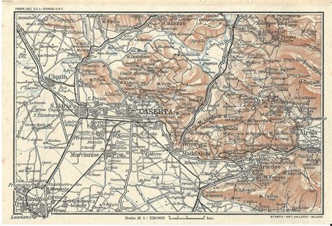 Mappa storica di Marcianise con indicazione dei