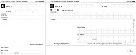 Esempio di bollettino postale precompilato e istruzioni per il taglio