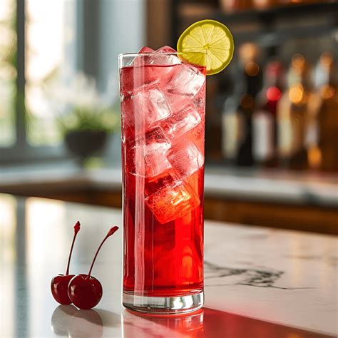 Illustrazione storica dello Shirley Temple cocktail con la ciliegina