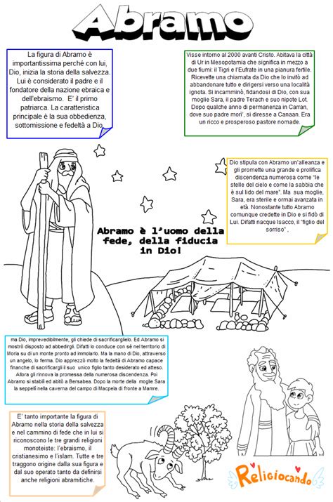 Esempio di scheda catechistica su Abramo per bambini