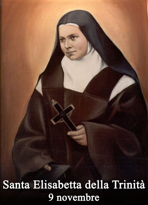 dipinto di Santa Elisabetta della Trinità in preghiera davanti all'Eucaristia