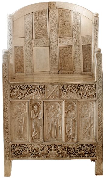 Cattedra di Massimiano, dettaglio dell'avorio scolpito