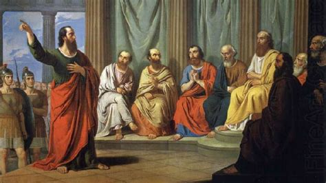 rappresentazione del Concilio di Gerusalemme con apostoli e anziani che discutono