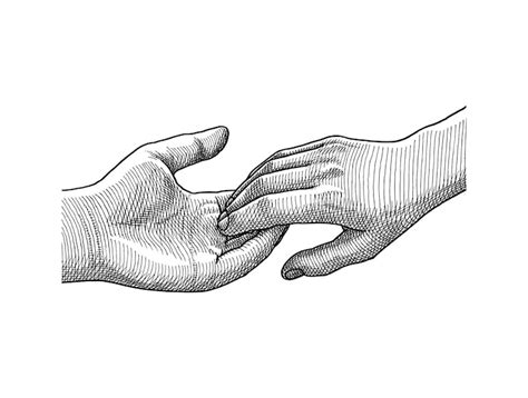 illustrazione di mani che si stringono a una zampa di cane, simbolo di legame indissolubile