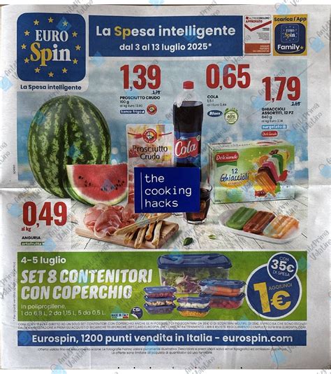 Esempio di pagina di volantino Eurospin con offerte su prodotti alimentari freschi