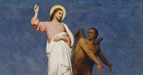 Illustrazione simbolica della lotta tra il bene e il male, o una figura religiosa che offre conforto.