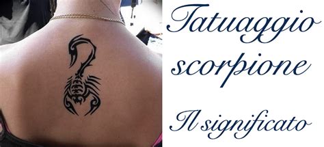 Tatuaggio stilizzato di uno scorpione, che evidenzia pungiglione e chele