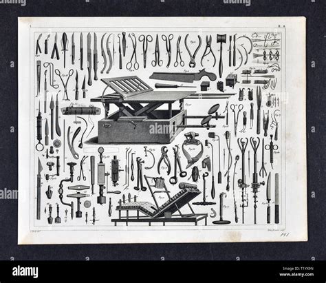 Illustrazione di antichi strumenti chirurgici