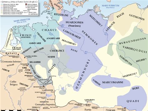 Mappa delle conversioni dei popoli germanici in Europa