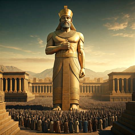 infografica della statua di Nabucodònosor e della pietra
