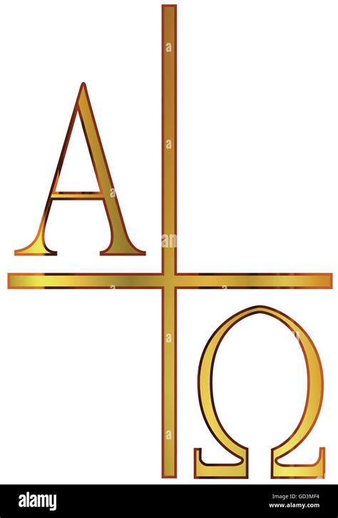 Simbolo della croce con le lettere greche Alfa e Omega