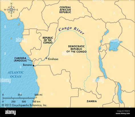 Mappa del fiume Congo e delle stazioni commerciali dell'epoca coloniale
