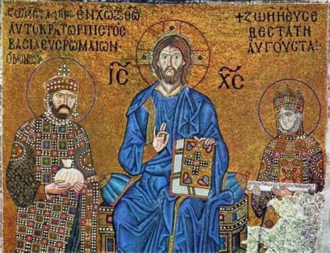 Mosaico degli imperatori Costantino IX Monomaco e Zoe in Santa Sofia
