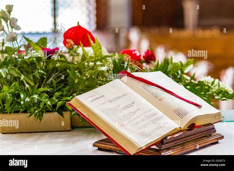 Libro aperto del Vangelo e calice eucaristico