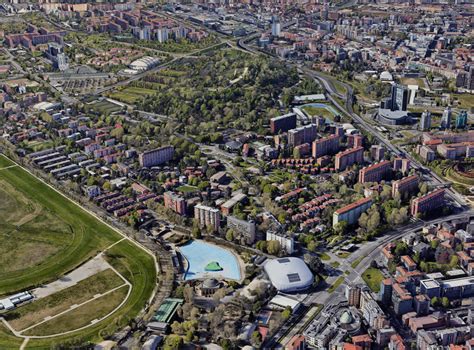 Planimetria o vista aerea della scuola di Arrighetti al QT8