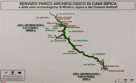 Mappa della località di Ispica con evidenziati i punti di interesse della comunità evangelica