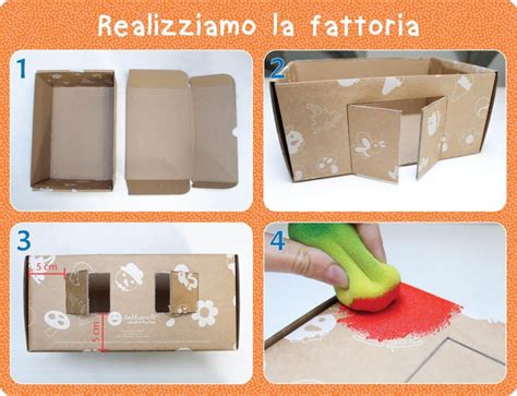 Schema per la costruzione di un diorama di San Martino con scatola di cartone