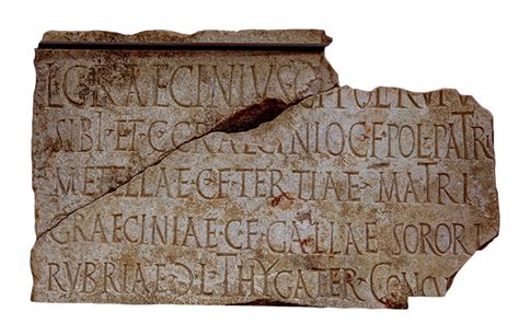 Epigrafe funeraria romana con nomi incisi e dettagli sul cittadino