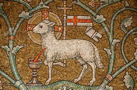Gesù come Agnello di Dio con una croce