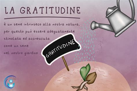 infografica che mostra i benefici della gratitudine (serenità, pace, fiducia, amore)