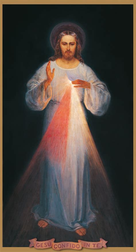 Immagine di Gesù Misericordioso, come dipinto su indicazione di Santa Faustina