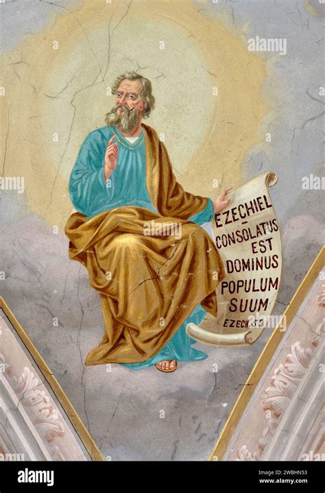 illustrazione biblica del profeta Ezechiele che riceve istruzioni divine