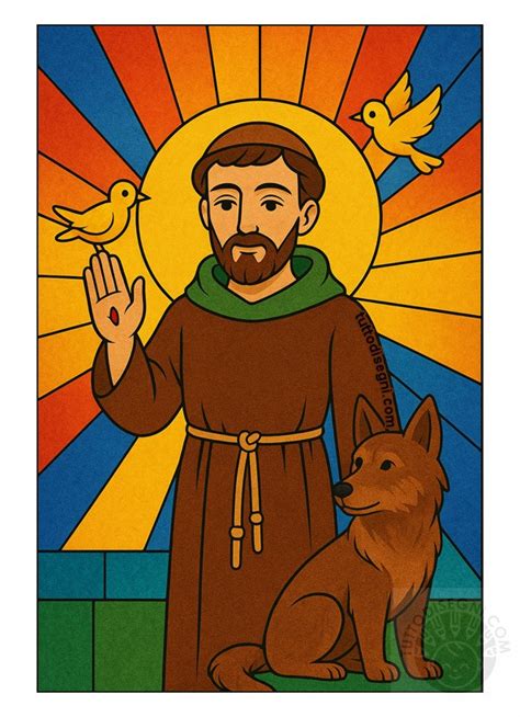 San Francesco mentre disegna il Tau o benedice con esso