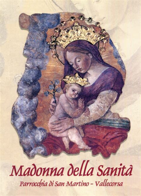 Foto ravvicinata della statua della Madonna della Sanità con l'ammalato inginocchiato