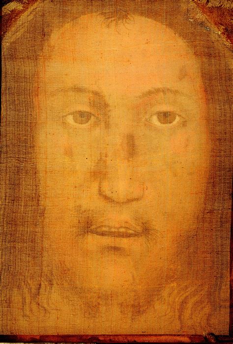 Foto del Volto Santo di Manoppello in primo piano