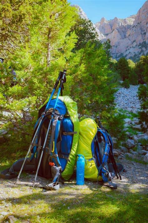 Pellegrino con zaino e bastoni sul Cammino di Santiago