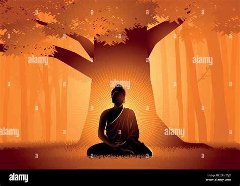 Raffigurazione iconografica del Buddha in meditazione sotto l'albero della Bodhi