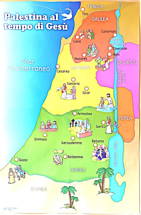 mappa delle regioni bibliche al tempo di Gesù