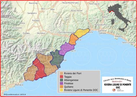 Mappa delle principali infiorate nel Ponente Ligure