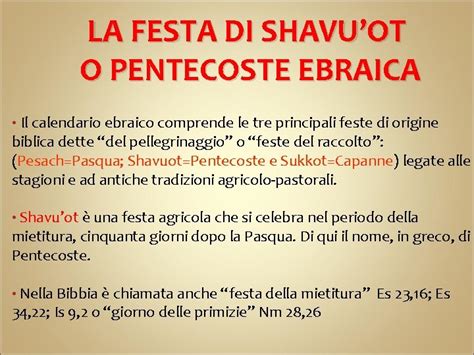 Infografica comparativa tra la festa ebraica di Shavuot e la Pentecoste cristiana