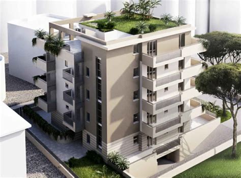 Rendering di un appartamento moderno di nuova costruzione