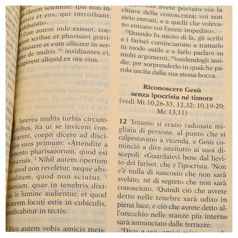 Esempio di una pagina di Bibbia interlineare con testo ebraico e sua traduzione letterale affiancata
