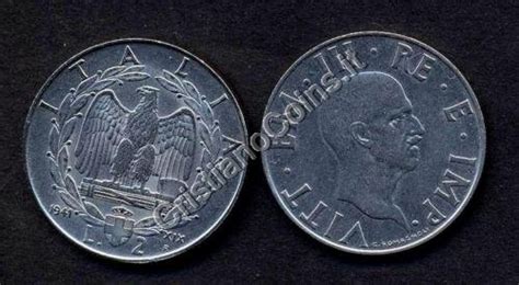 Moneta 2 Lire 1941 Vaticano, fronte e retro con dettagli