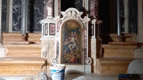 Esempio di restauro conservativo su affresco in una chiesa della Diocesi di Cremona