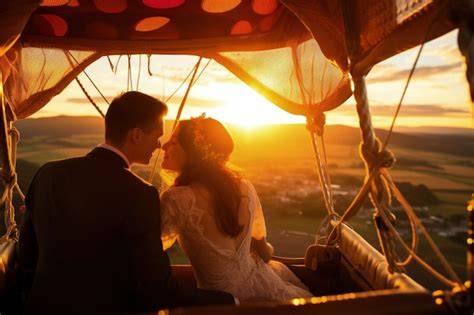 Immagine di una coppia che si sposa in una villa storica con giardino
