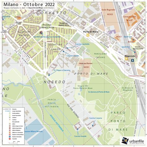 Mappa storica dell'area milanese con indicazione di Nosedo e della Porta Romana