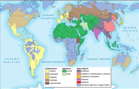 Mappa che mostra la distribuzione delle religioni e delle comunità cattoliche a Cuba