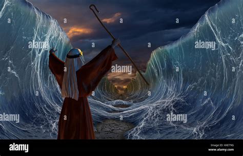 illustrazione del passaggio del Mar Rosso come metafora di liberazione e lode