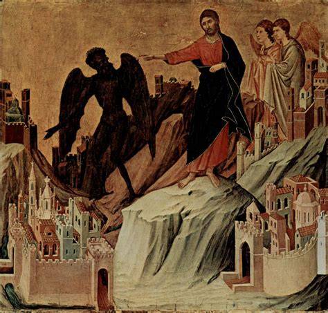 Rappresentazione artistica delle tentazioni di Cristo nel deserto