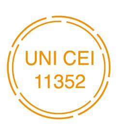 Infografica che mostra i pilastri della norma UNI CEI 11352 (capacità organizzative, diagnostiche, ecc.)